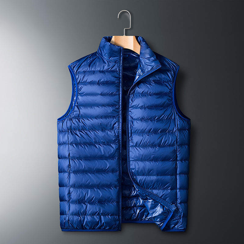 Lightweight white duck down jacket