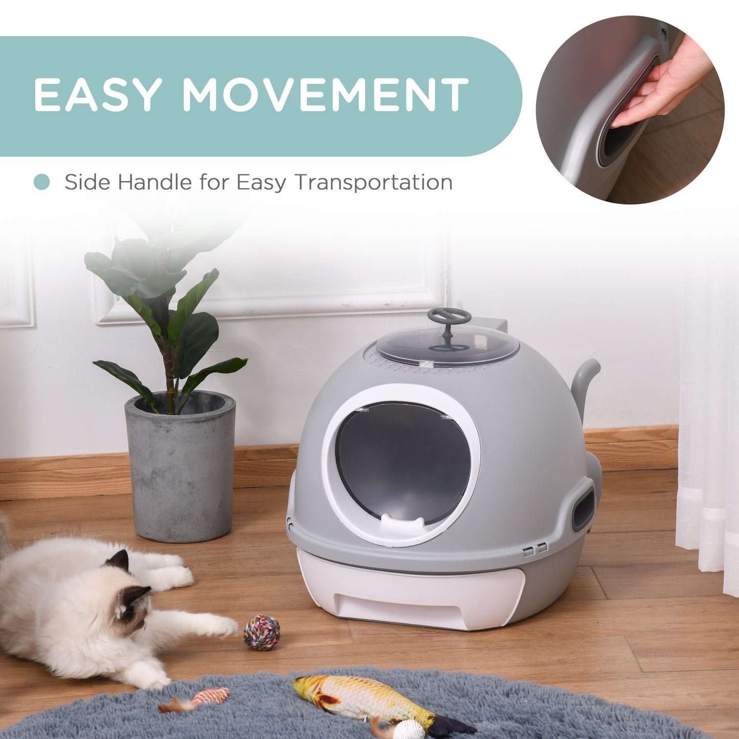 Cat Litter Box Toilet with Lid