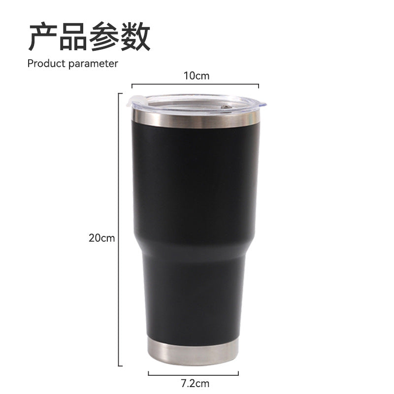 30oz Stainless Steel Car Cup American Large-mouth Beer Cup Large-capacity Thermal And Cold Insulation Ice Cup